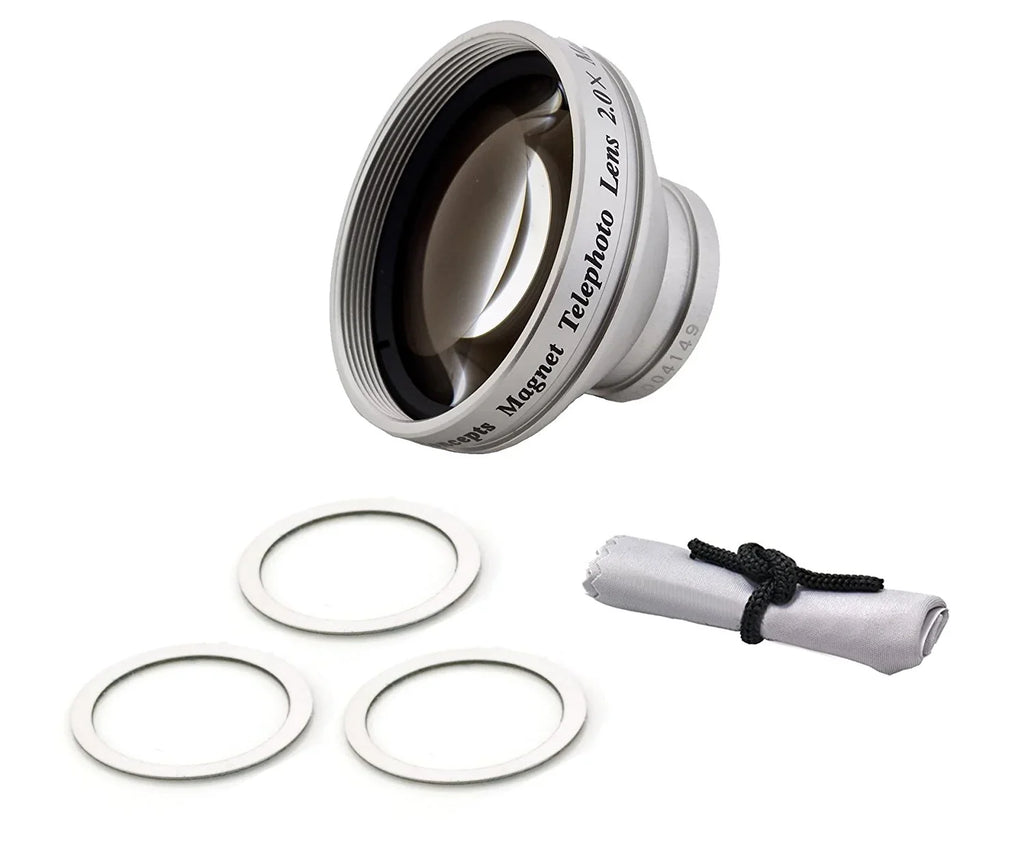 Nikon COOLPIX Size9500 2.0x Telephoto (Magnetic Lens) + New West Micro-Fiber Cleaning Cloth