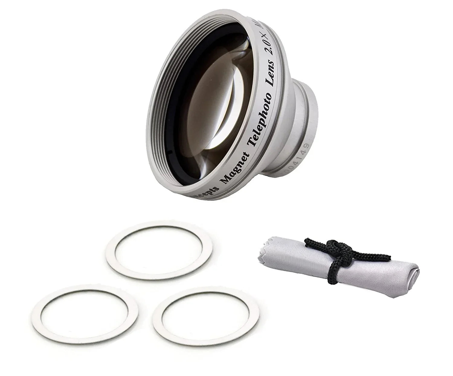Nikon COOLPIX Size9500 2.0x Telephoto (Magnetic Lens) + New West Micro-Fiber Cleaning Cloth