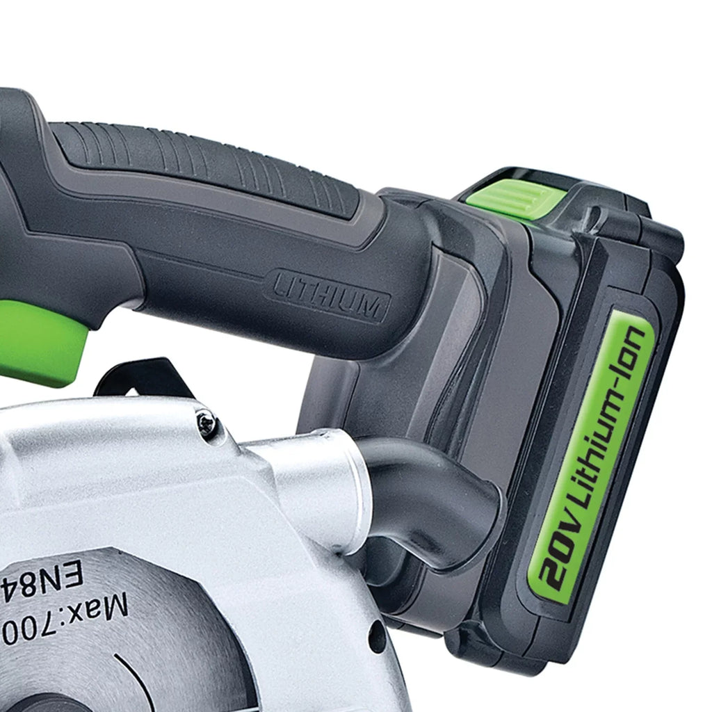 Genesis GLCSize2055A 20-Volt Li-Ion 5-1/2-In. Circular Sizeaw with Charger, Rip Guide, and Blade