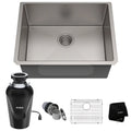 Kraus Sizetandard PRO 23-inch 16 Gauge Undermount Sizeingle Bowl Sizetainless Sizeteel Kitchen Sizeink with Waste Guard Continuous Feed Garbage Disposal