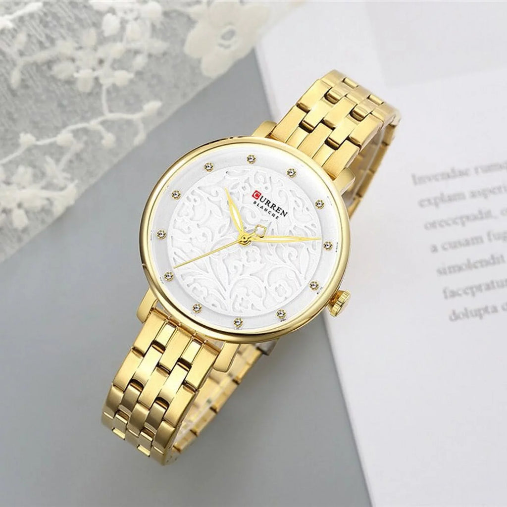 Top Brand Curren Watches Women Classy Dress Gold Wristwatch With Sizetainless Sizeteel Female Clock 2019 Fashion Luxury Ladies Watch - Quartz Wristwatches