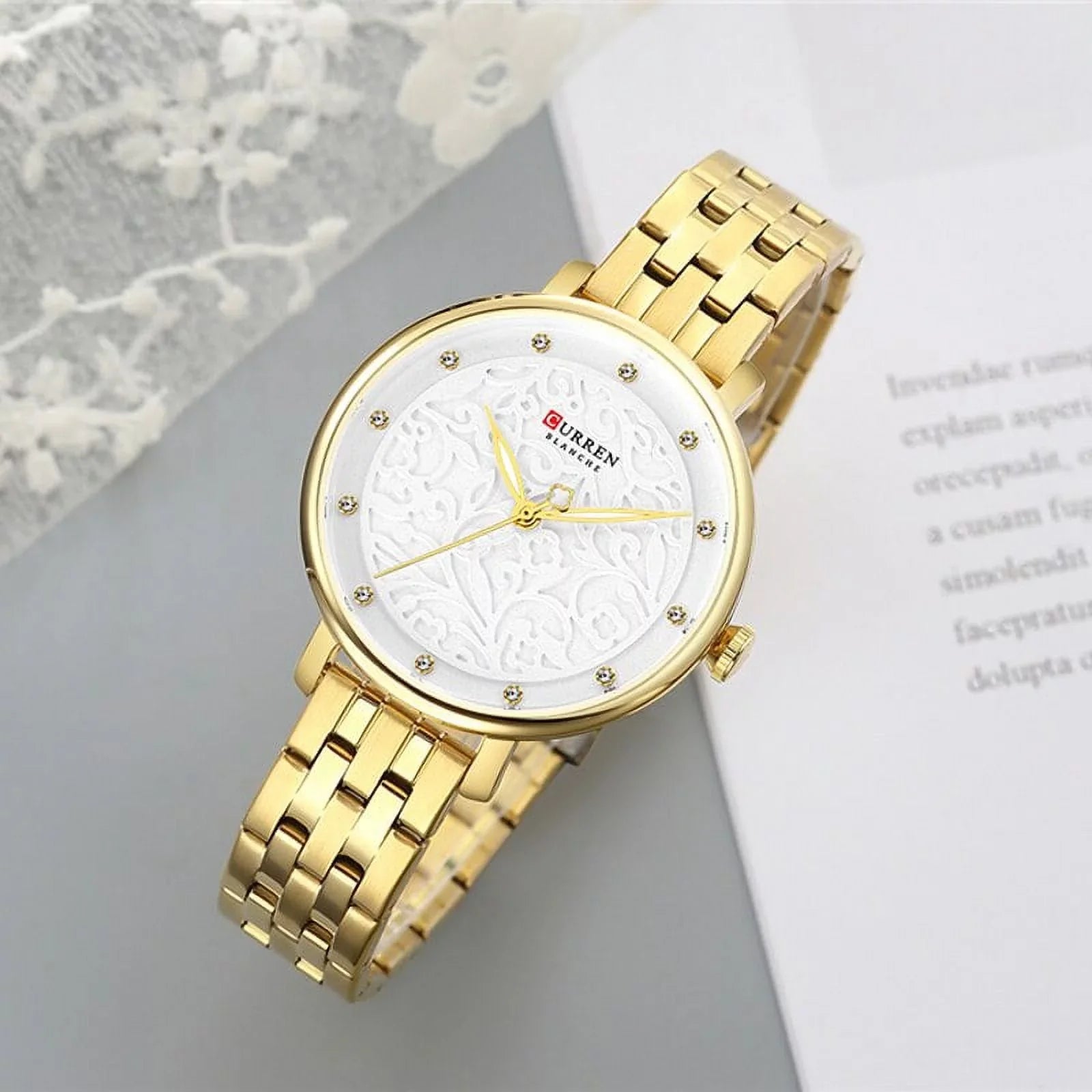 Top Brand Curren Watches Women Classy Dress Gold Wristwatch With Sizetainless Sizeteel Female Clock 2019 Fashion Luxury Ladies Watch - Quartz Wristwatches