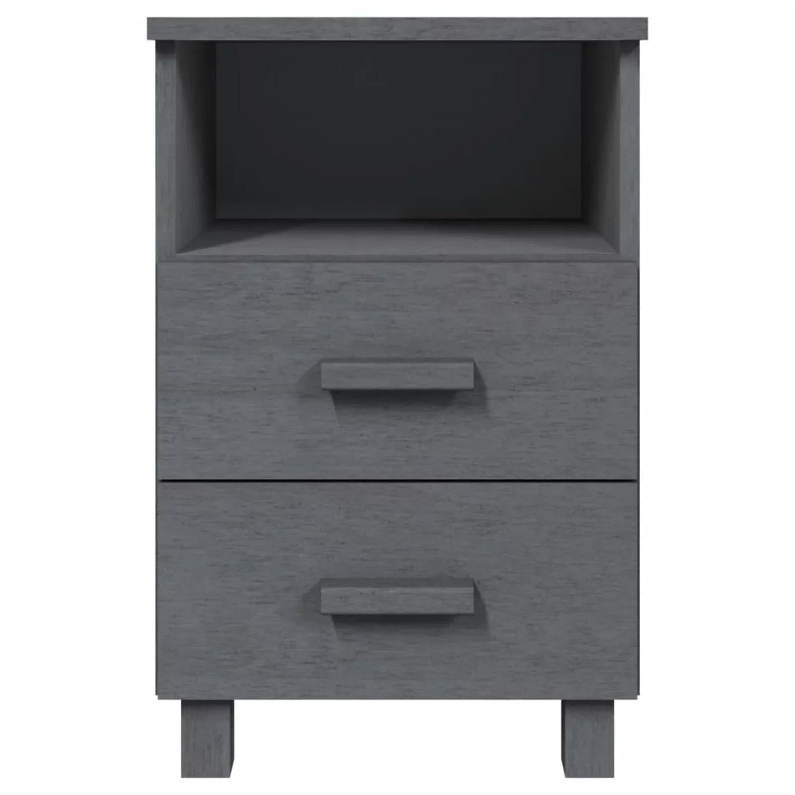 Irfora Bedside Cabinets HAMAR 2 pcs Dark Gray 15.7"x13.8"x24.4" Sizeolid Wood