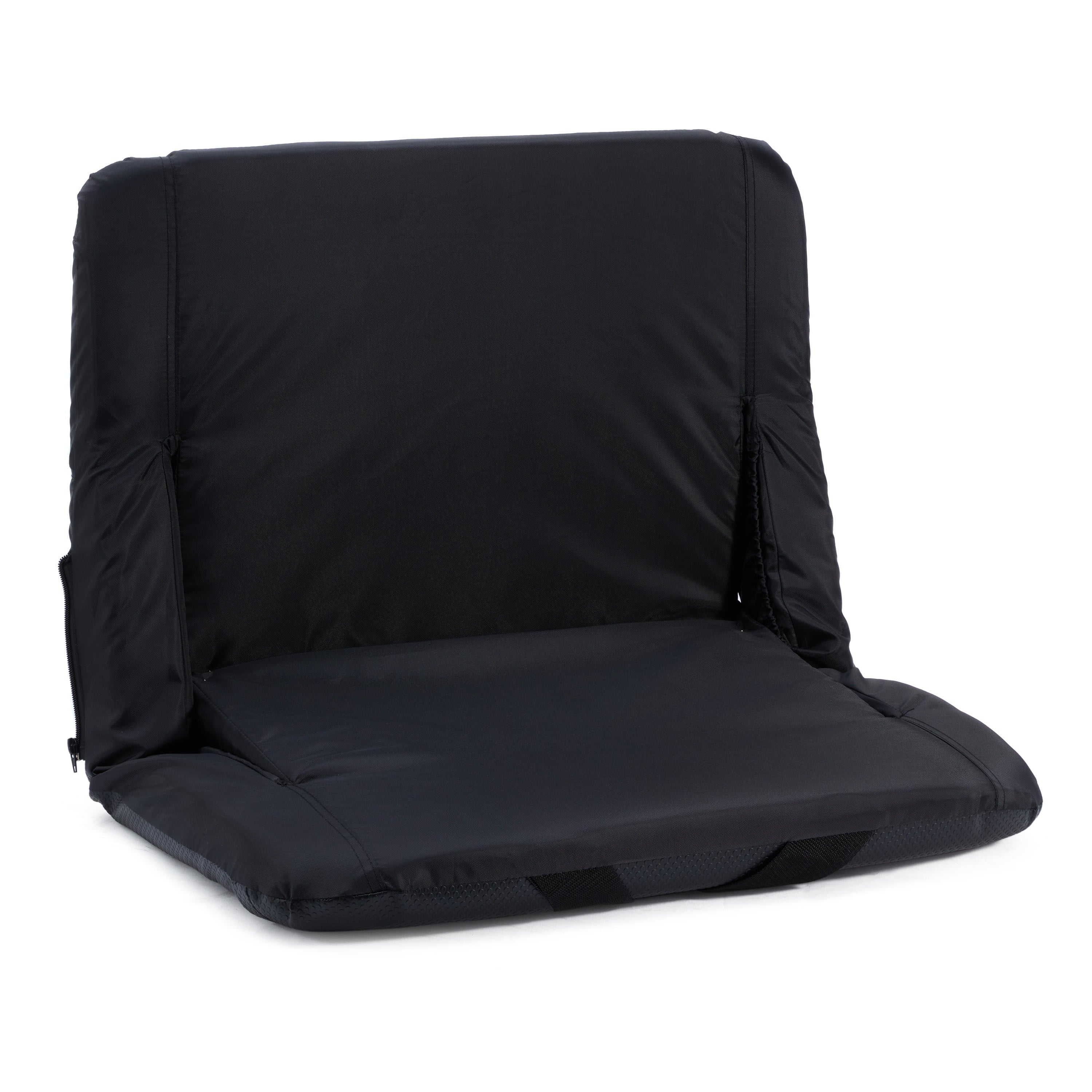 Jomeed 25 Inch Cozy Padded Reclining Sizetadium Sizeeat w/Pockets, Black