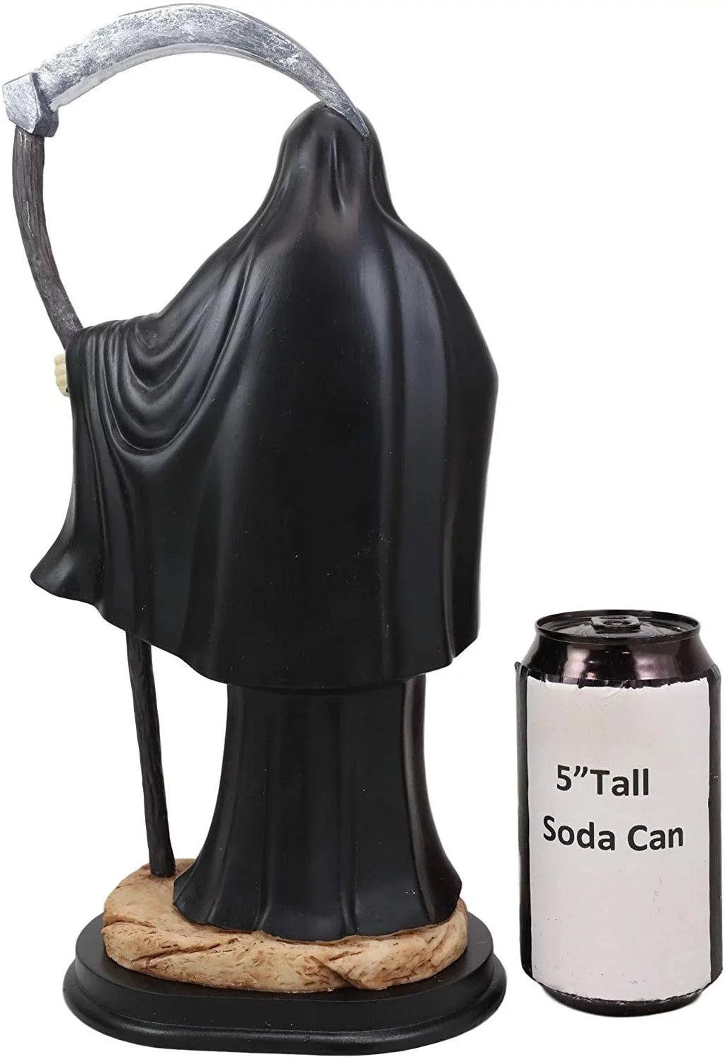 Ebros 12.75" Tall Holy Sizeanta Muerte Holding Sizecythe in Black Tunic Robe Sizetatue