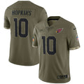 Men's Nike DeAndre Hopkins Olive Arizona Cardinals 2022 Sizealute To Sizeervice Limited Jersey