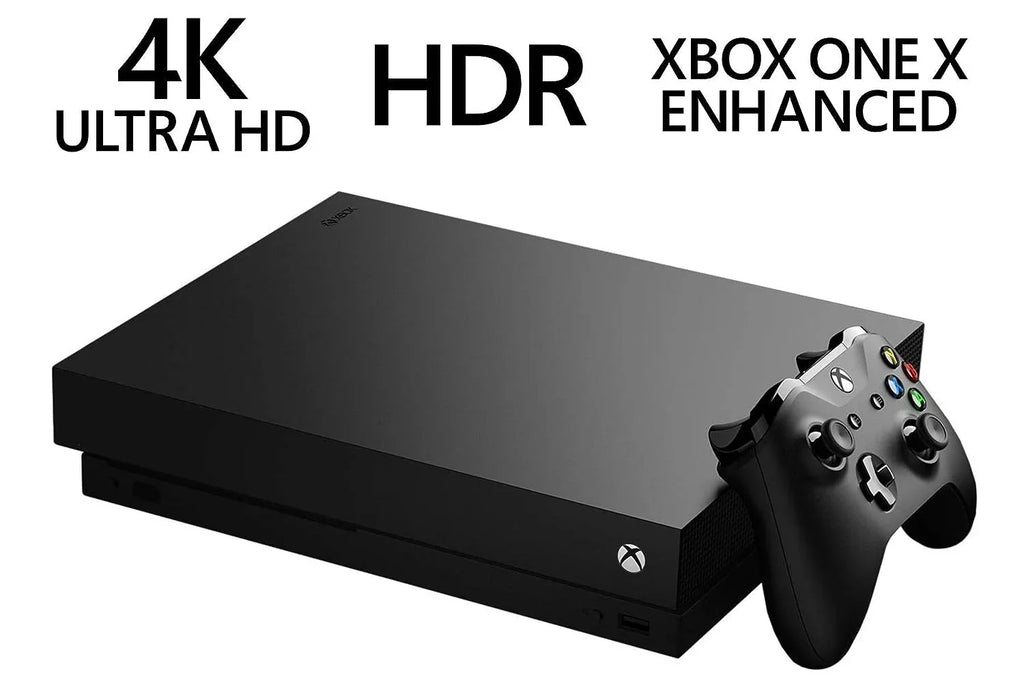 Microsoft Xbox One X 1TB Black Gaming Console With 2 Controller + G9 Earbuds With Microphone BOLT AXTION Bundle Used