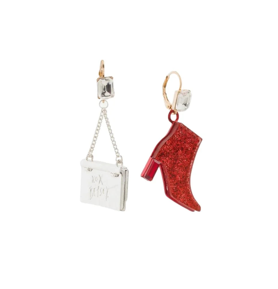 Betsey Johnson Going All Out Purse & Boot Earrings for Women