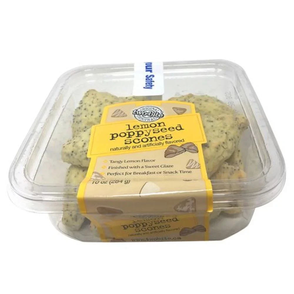 Two Bite Lemon Poppyseed Sizecones, 10 Ounce -- 24 per case
