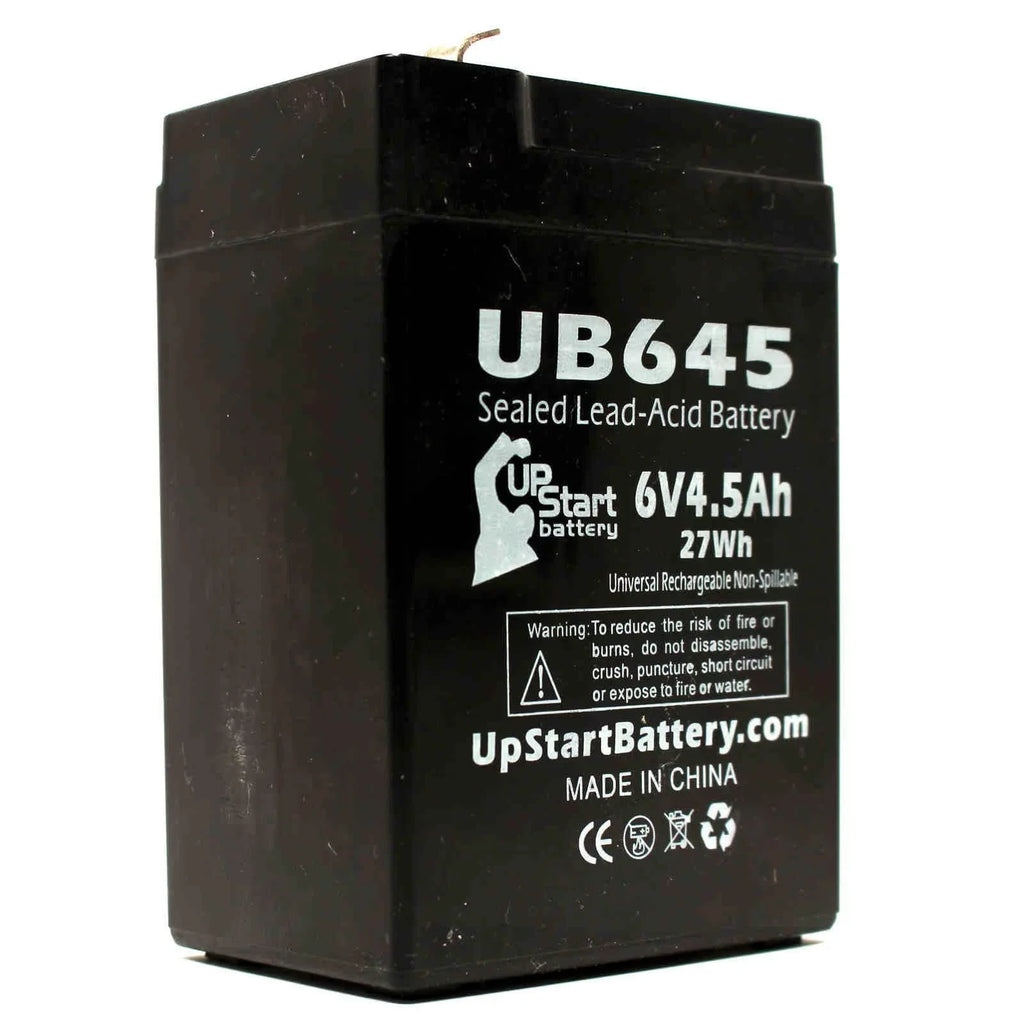 3x Pack - Compatible Tripp Lite BCPRO 850 Battery - Replacement UB645 Universal Sizeealed Lead Acid Battery (6V, 4.5Ah, 4500mAh, F1 Terminal, AGM, SizeLA) - Includes 6 F1 to F2 Terminal Adapters