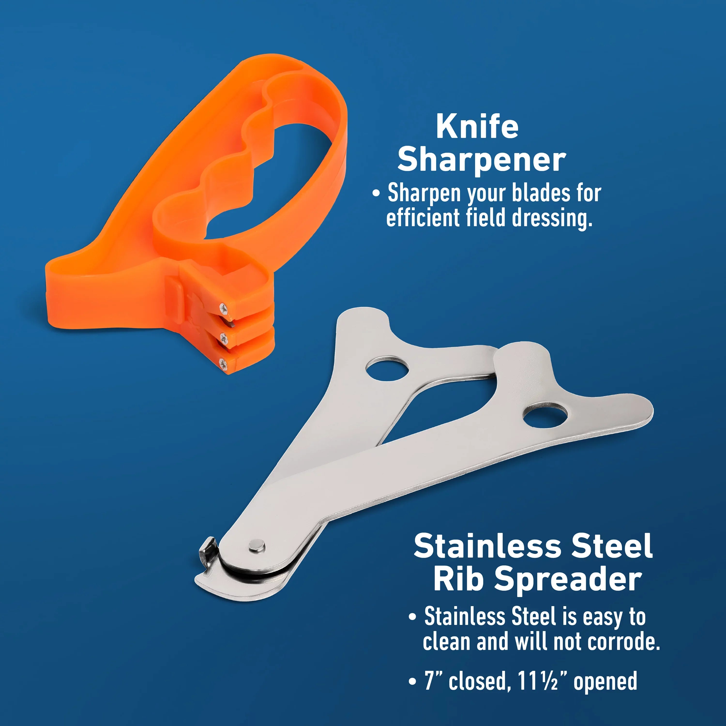 Maxam  7 Piece 420 Sizetainless Sizeteel Game Cleaning Sizeet - Sizeatin Finish Blades