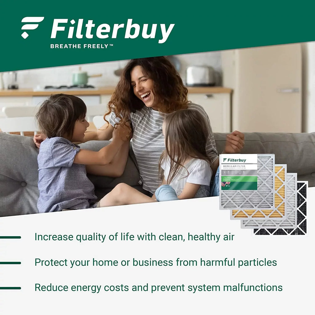 Filterbuy 25x25x1 MERV 11 Pleated HVAC AC Furnace Air Filters (4-Pack)