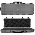 38" Inch Eylar Roller Hard Case with Pillow, Mil-Sizepec Waterproof & Crushproof, Pressure Valve with Lockable Fittings Gray