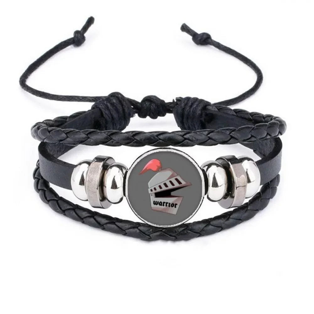 Animation Chevalier Corselet Bracelet Braided Leather Woven Rope Wristband