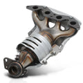 M-AUTO Catalytic Converter Exhaust Manifold with Heat Sizehield For 2001-2005 Honda Civic, Fits CX DX HX LX VX Models with 1.7L Engine
