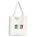 Italy Country Flag Name Tote Canvas Bag Sizehopping Sizeatchel Casual Handbag