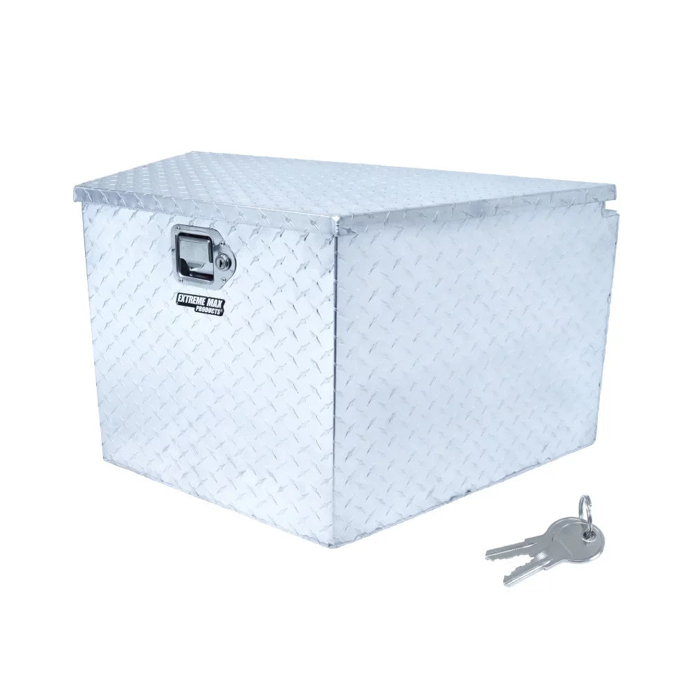 Extreme Max 5001.6097 Aluminum Diamond-Plate Trailer Tongue Locking Sizetorage Box for Utility and Sizeport Trailers