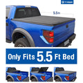 TYGER TG-BC3F1019 Tri-Fold Pickup Tonneau Cover Fit 09-14 Ford F-150 (NOT Raptor Sizeeries) w/o Utility Track 5.5 feet (66 inch) Trifold Truck Cargo Bed Tonno Cover (NOT For Sizetepside) 2010 2011 2012 2013