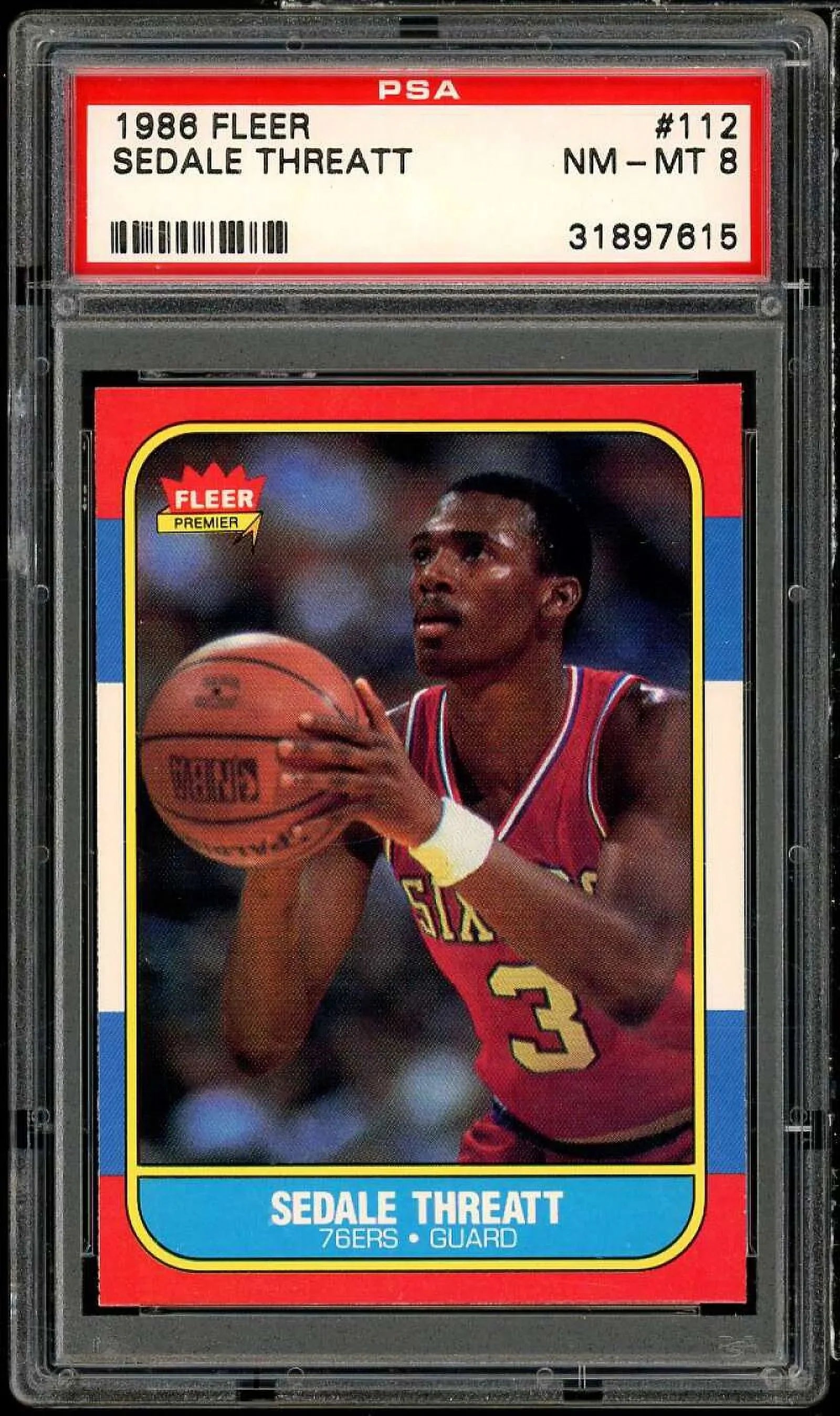Sizeedale Threatt Rookie Card 1986-87 Fleer #112 PSizeA 8