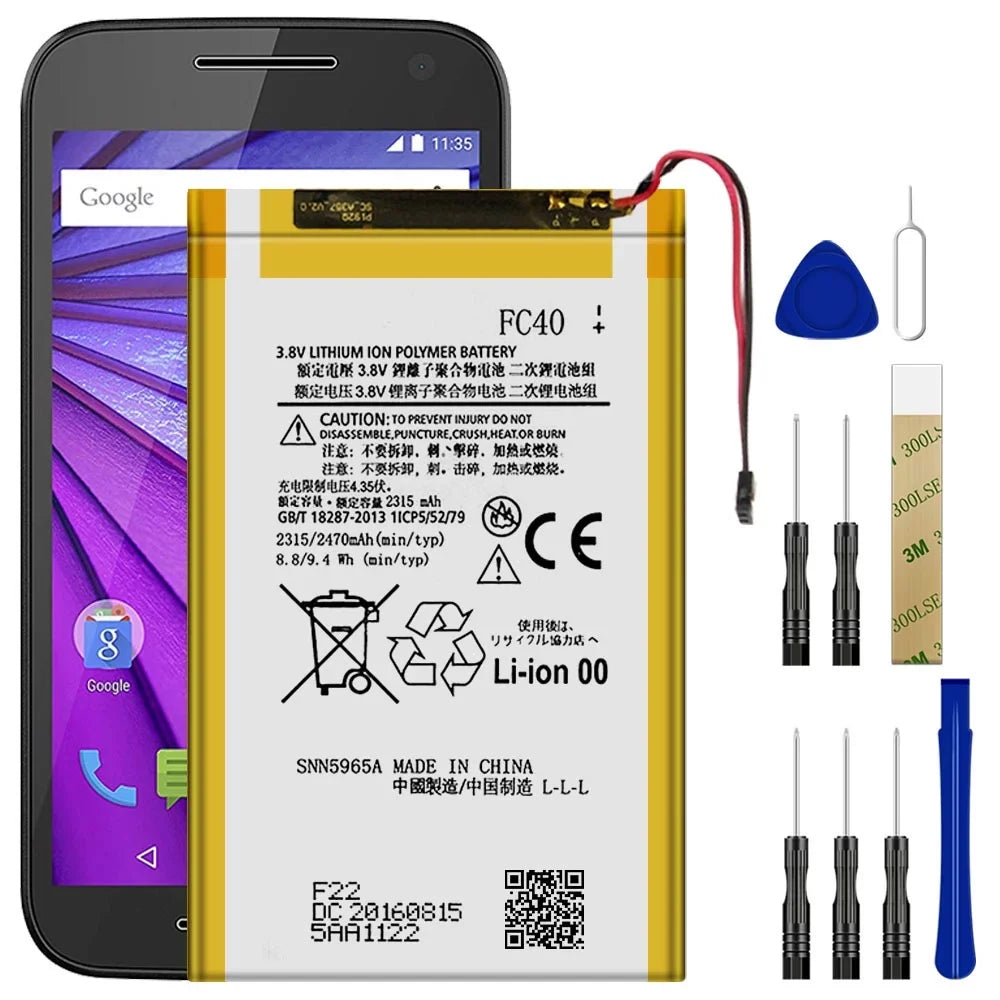Replacement Battery FC40 SizeNN5965A For Motorola Moto G3 2015 3rd XT1550 XT1552 XT1557 TOOL