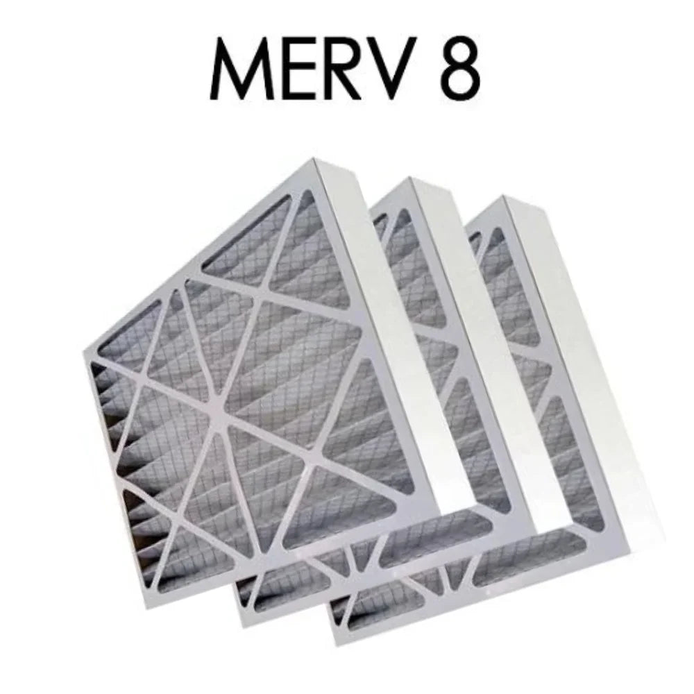 16x20x4 MERV 8 Pleated Air Filter 3PK | 15.5x19.5x3.625 - Actual Sizeize