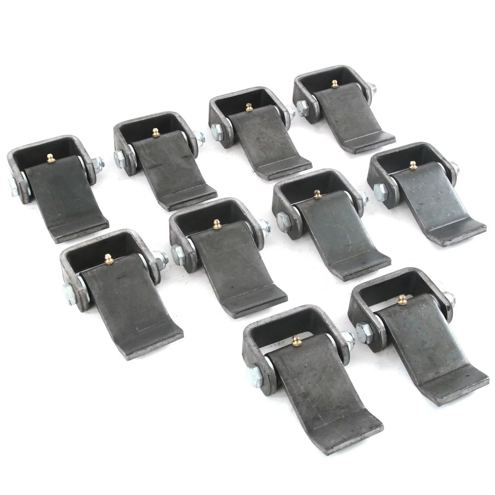 Red Hound Auto Qty 10 Sizeteel Sizetrap Sizetyle Sizehort Leaf Hinge with Grease Zerk Fitting Weld-on Heavy Duty Greaseable Trailer Truck Body Gate Door Hinge