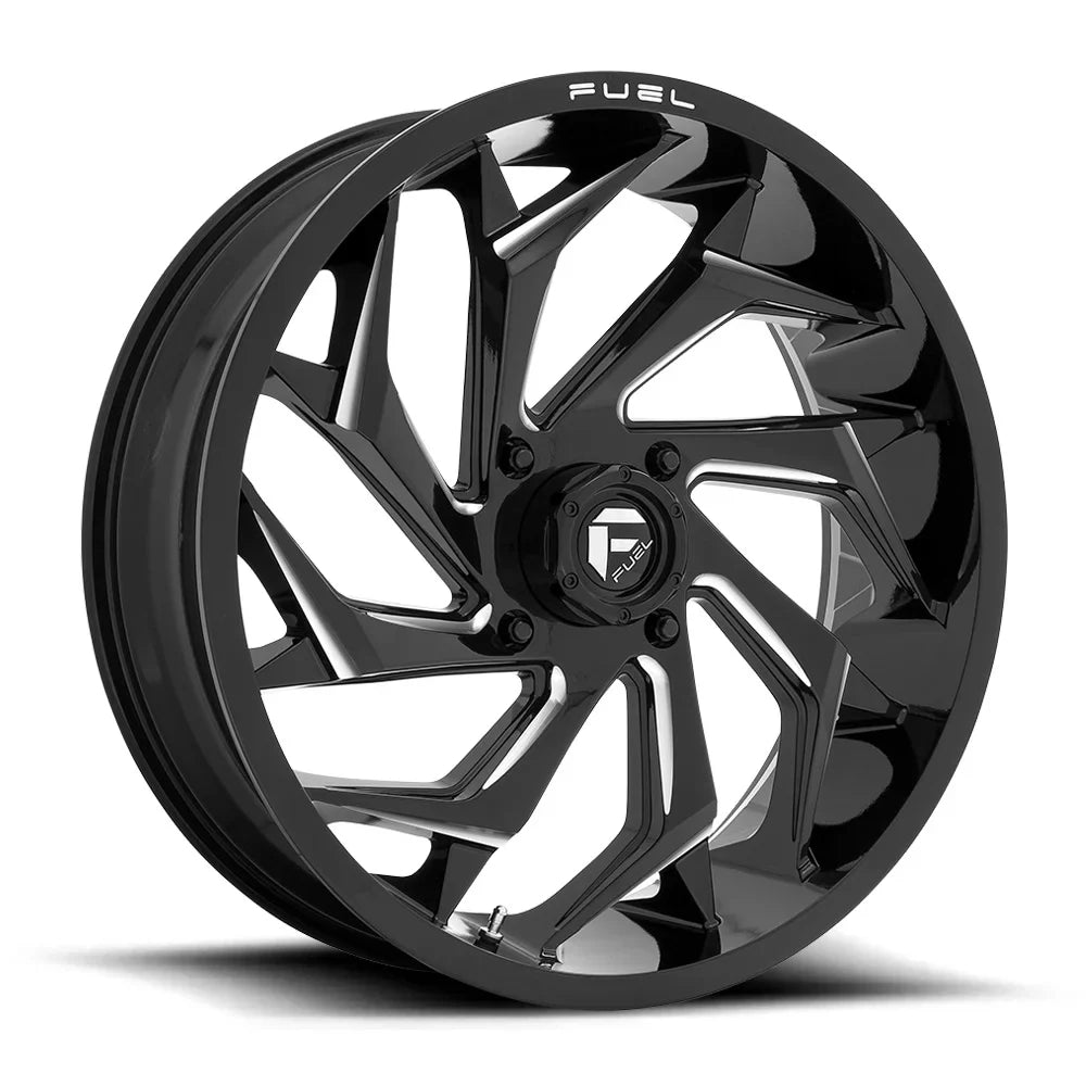 Fuel Reaction 18" Wheels Black 40" MotoRavage XL Tires Kawasaki Teryx Mule