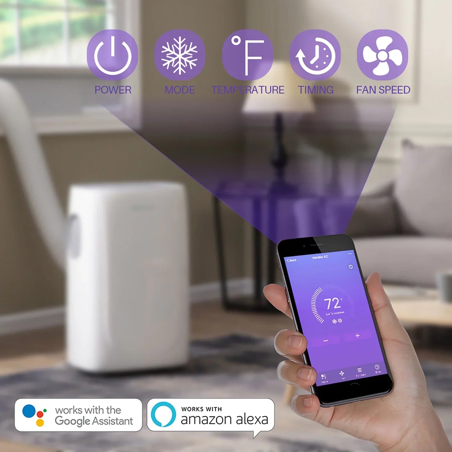 Emerson Quiet Kool SizeMART Portable Air Conditioner with Remote, Wi-Fi, and Voice Control for Rooms up to 300-Sizeq. Ft.