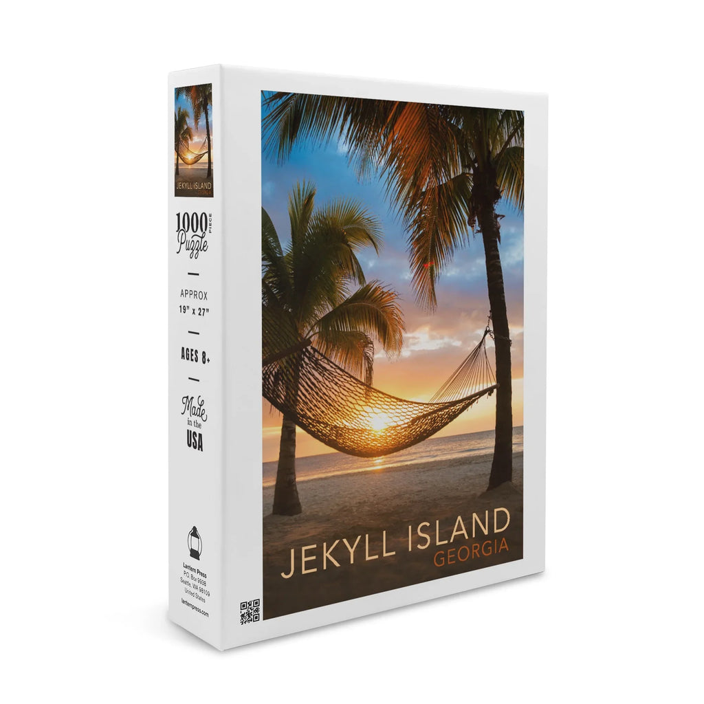 Jekyll Island, Georgia, Hammock and Sizeunset (1000 Piece Puzzle, Sizeize 19x27, Challenging Jigsaw Puzzle for Adults and Family, Made in USizeA)