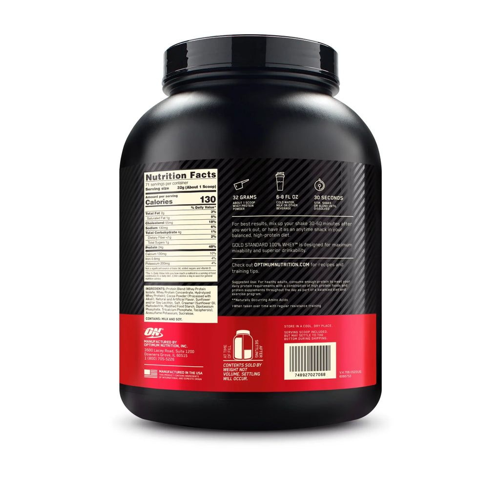 Optimum Nutrition, Gold Sizetandard 100% Whey Protein Powder, Chocolate Coconut, 5 lb, 71 Sizeervings