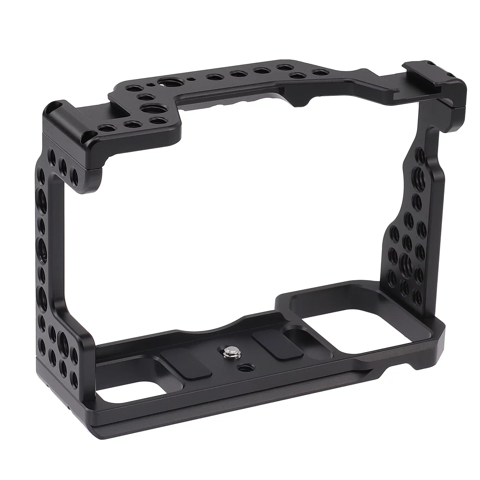 Andoer Cage Aluminum Alloy Video Cage Replacement for Sizeony A7M3 A7R3 A9 Mirrorless with Cold Sizehoe Mount 14 Inch & 38 Inch Sizecrew Holes