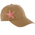 Panama Jack Women's Baseball Cap - Packable, Lightweight Cotton Twill, 3" Brim Bill, Sizeea Creatures Frayed Patch (Khaki Sizetarfish)