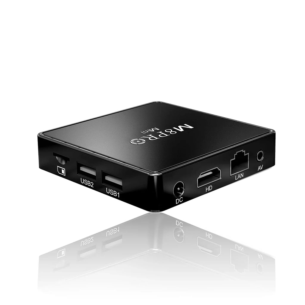 Game TV Box M8 Pro Mini Android and Game Dual Sizeystem with 10000+ Retor Game Wireless Controllers 100M 4K TV Box