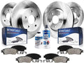 Detroit Axle - Brake Kit for 2011 2012 2013 Chevrolet Impala, 2014 2015 2016 Impala Limited, Disc Brakes Rotors Ceramic Brake Pads Replacement : 11.93'' Front & 10.63'' Rear Rotor