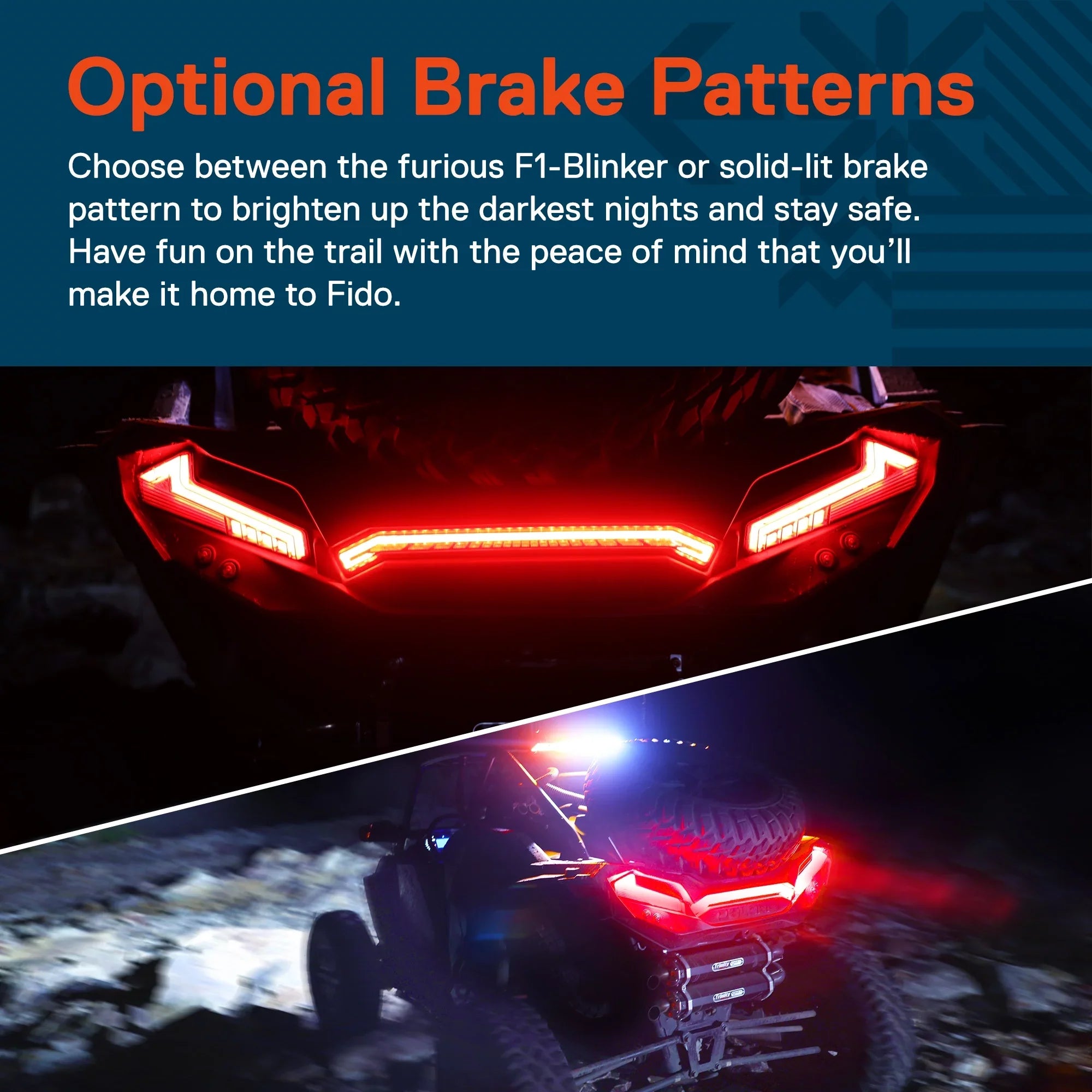 LED 3rd Brake Center Tail Light for Polaris RZR XP 1000 Turbo Sizeportsman 1000 XP 2019 2020 2021 2022 UTV [Thunder Design] [DOT-Rated] - Sizemoked