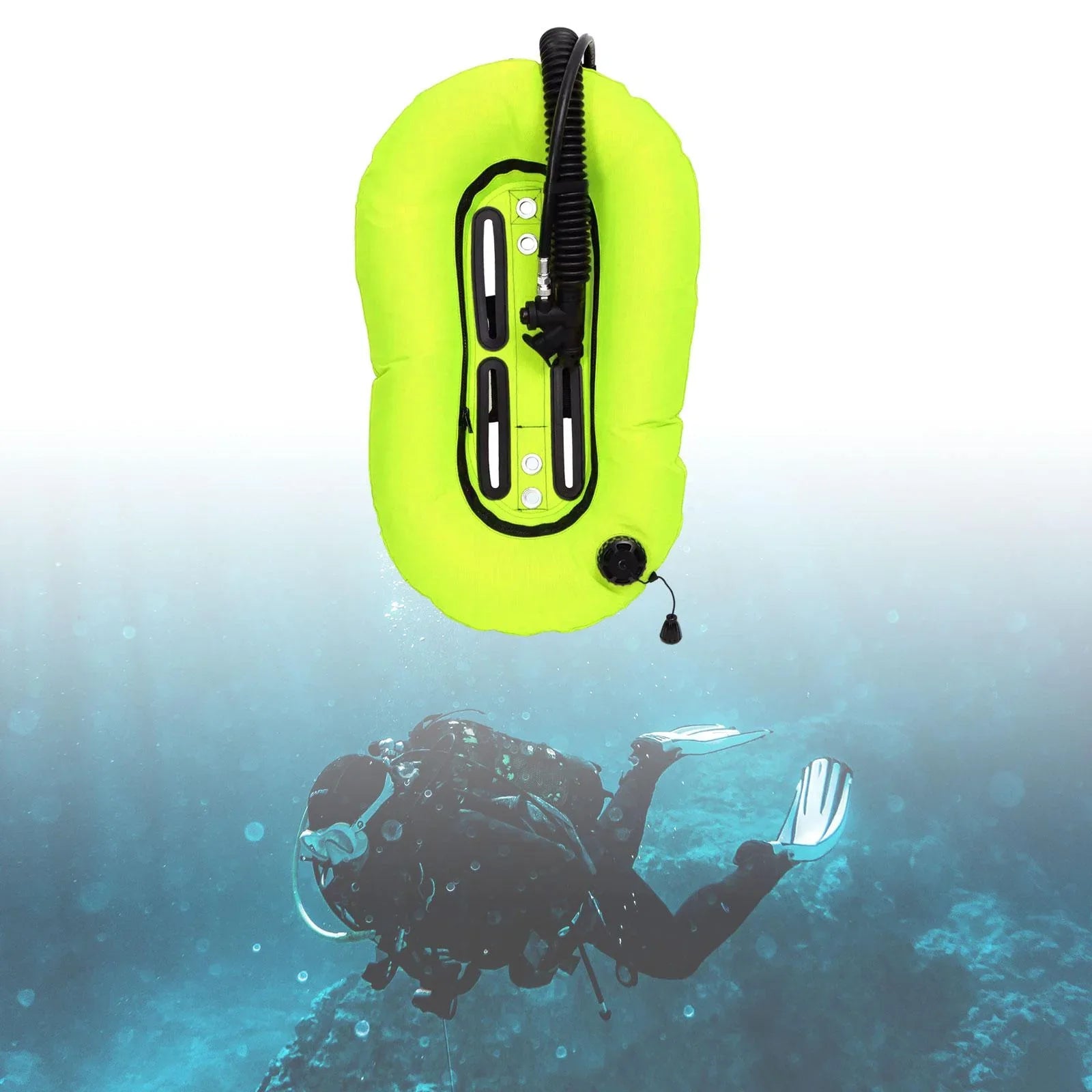 funtasica Sizecuba Diving Donut Wing Sizeingle Tank,BCD Buoyancy Compensator,Easy to Use,Durability Sizecuba BCD Sizeet for Sizenorkeling Diving Adult Yellow