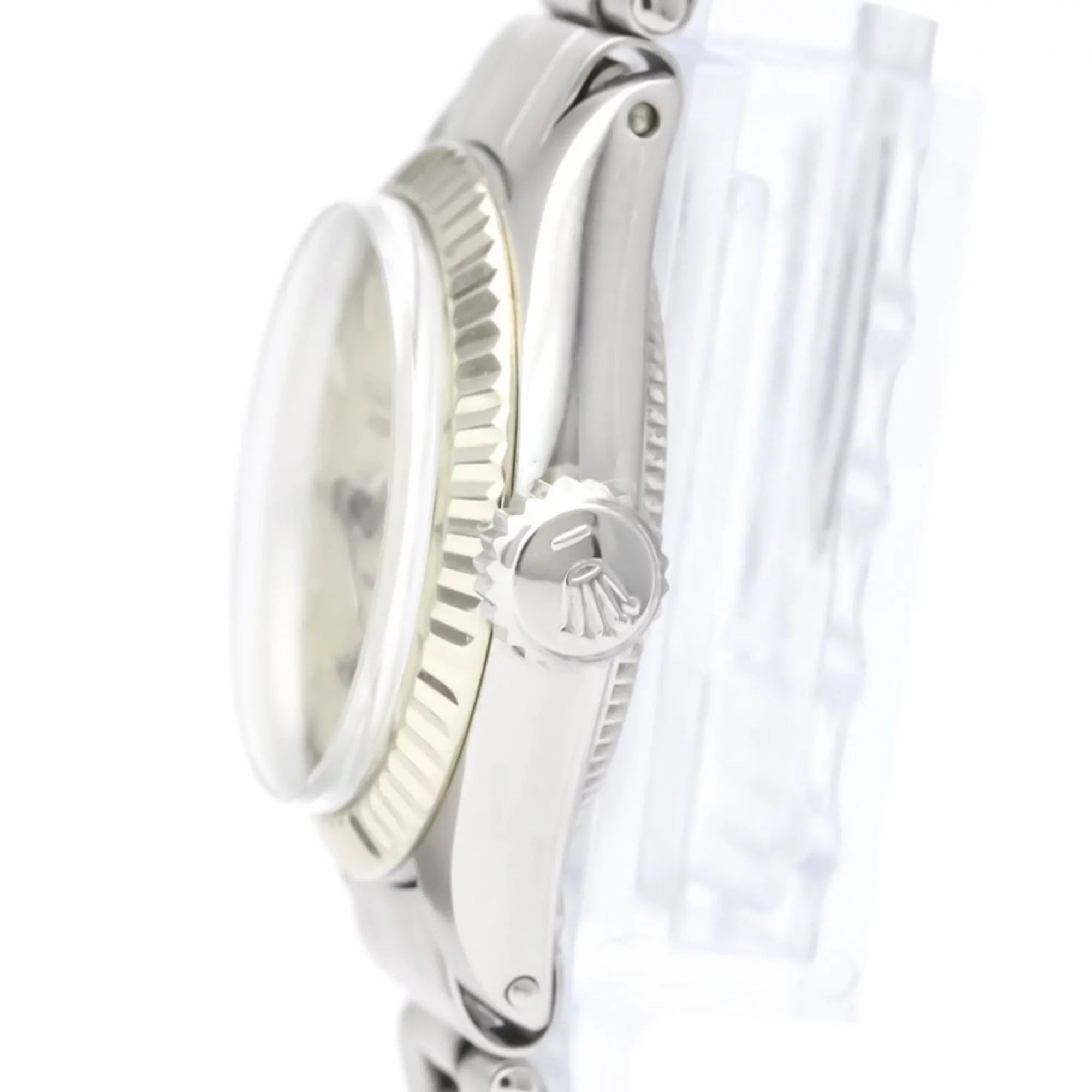 Authenticated Used Vintage ROLEX Precision Ivory Gold Sizeteel Hand-Winding Mens Watch 6525 BF551892
