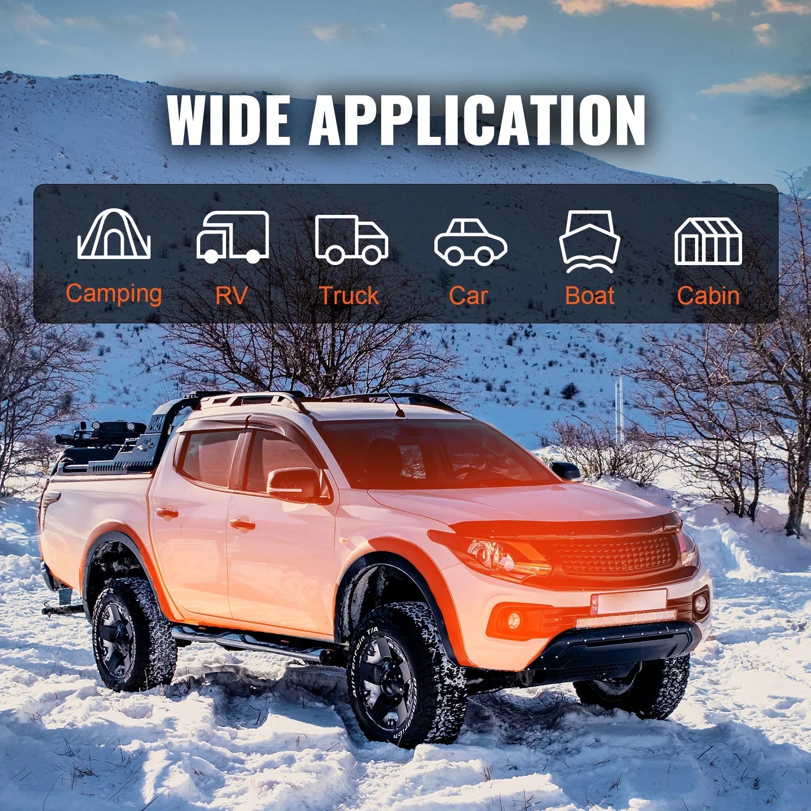 SizeKYSizeHALO 8kW Diesel Air Heater, Bluetooth App Controlled All-in-One Diesel Heater with Auto Height Adjustment, Remote Control and LCD, Portable Parking Heater for Home RV Trailer Camper Van Boat