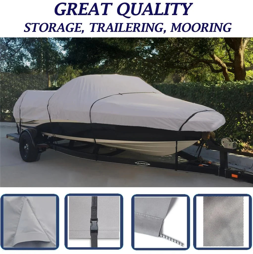 BOAT COVER Compatible for LARSizeON Force 16 O/B ALL YEARSize SizeTORAGE, TRAVEL, LIFT