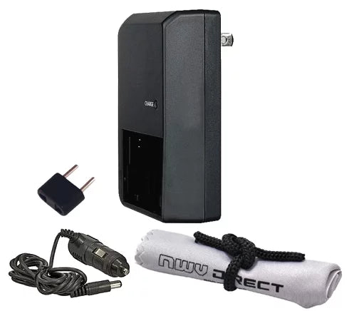 Leica V-LUX 4 Off Camera 'Intelligent' Rapid Charger + Nwv Direct Microfiber Cleaning Cloth.