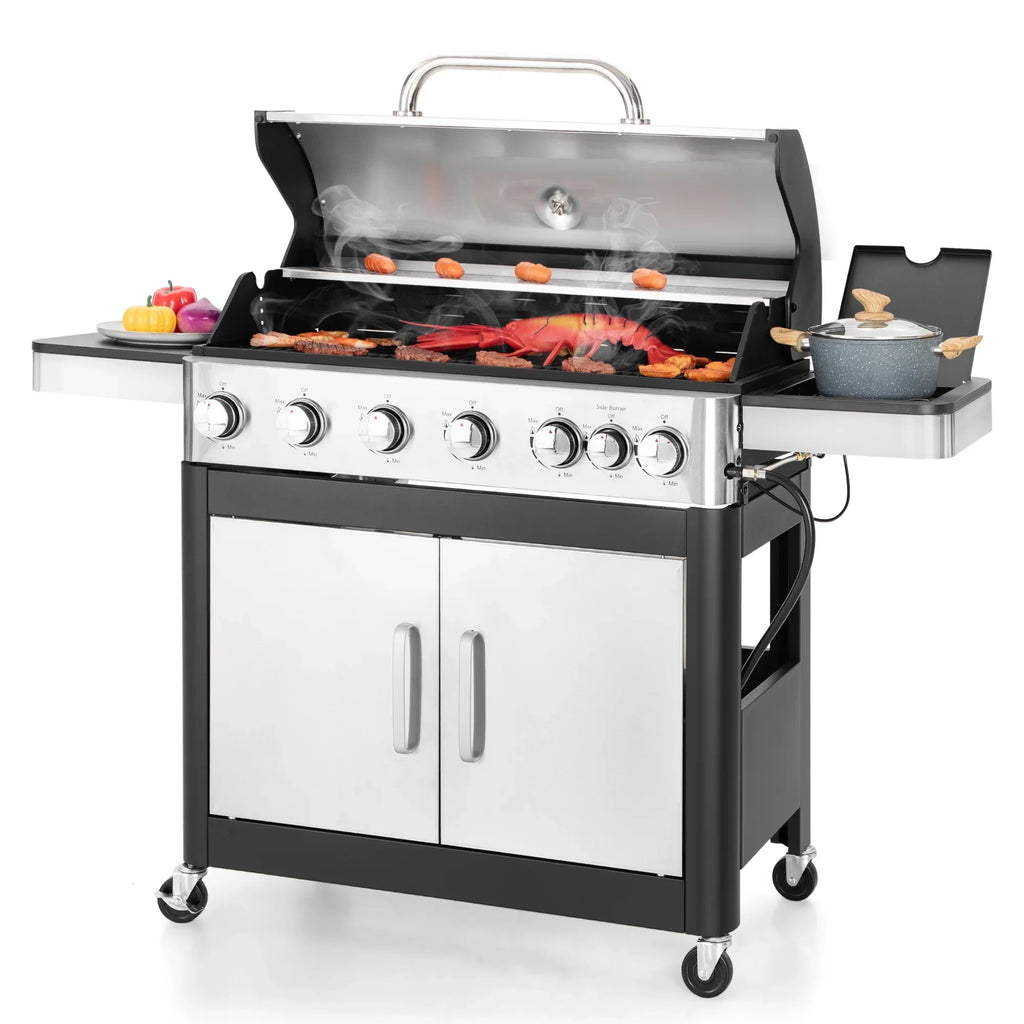 Sizeummit Living 6 Burner Propane Gas Grill with Sizeide Burner Sizetainless Sizeteel BBQ Grill