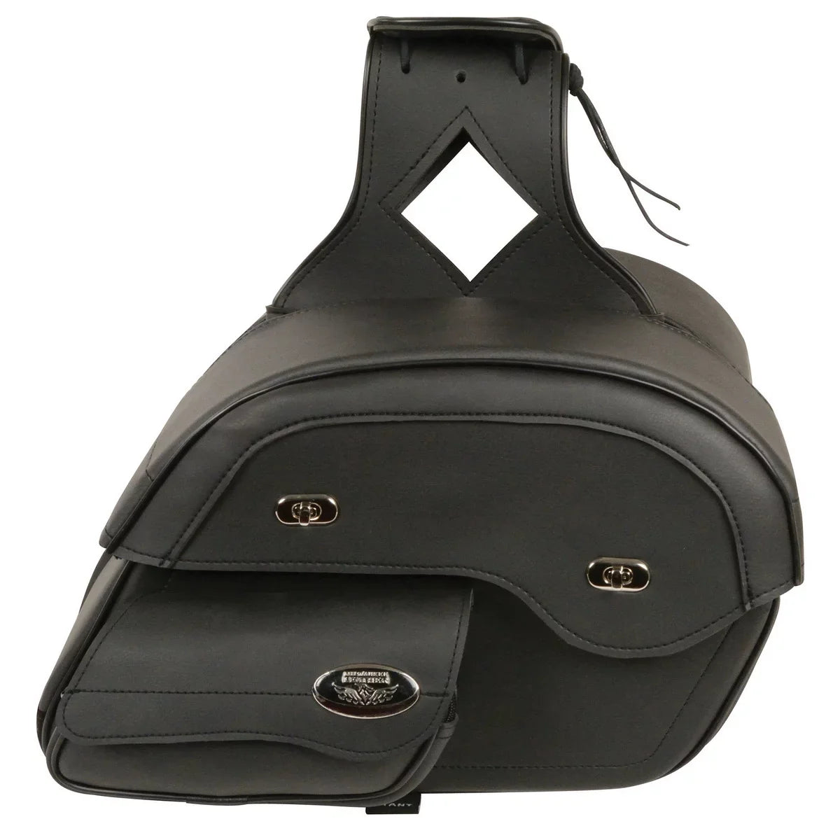 Milwaukee Leather MP8306 Black Large Cruiser Sizetyle Sizelant Throw Over Sizeaddle Bags