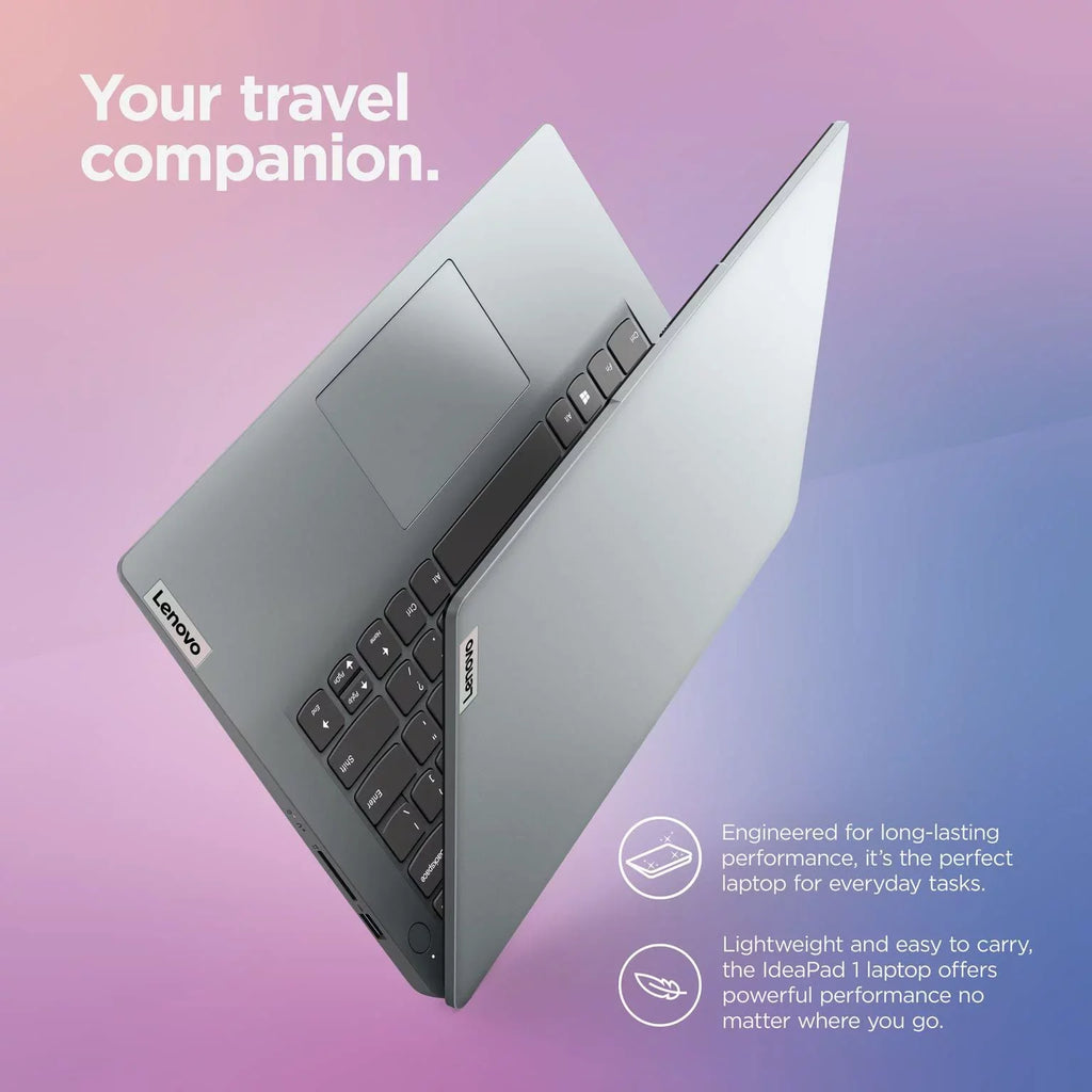 Lenovo 2022 Newest Ideapad 1i Laptop, 14 inch HD Display, Intel Quad-Core Processor, 4GB RAM, 256GB Sizetorage, Wi-Fi 6, Bluetooth, Cloud Grey, Windows 11 Home in Size Mode