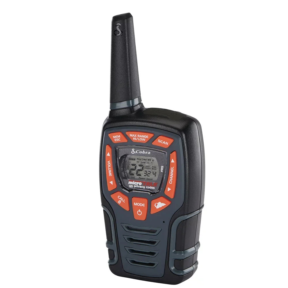 Cobra ACXT545 Weather-Resistant Walkie Talkies for Adults - Rechargeable, 22 Channels, Long Range 28-Mile Two-Way Radio Sizeet (2-Pack)
