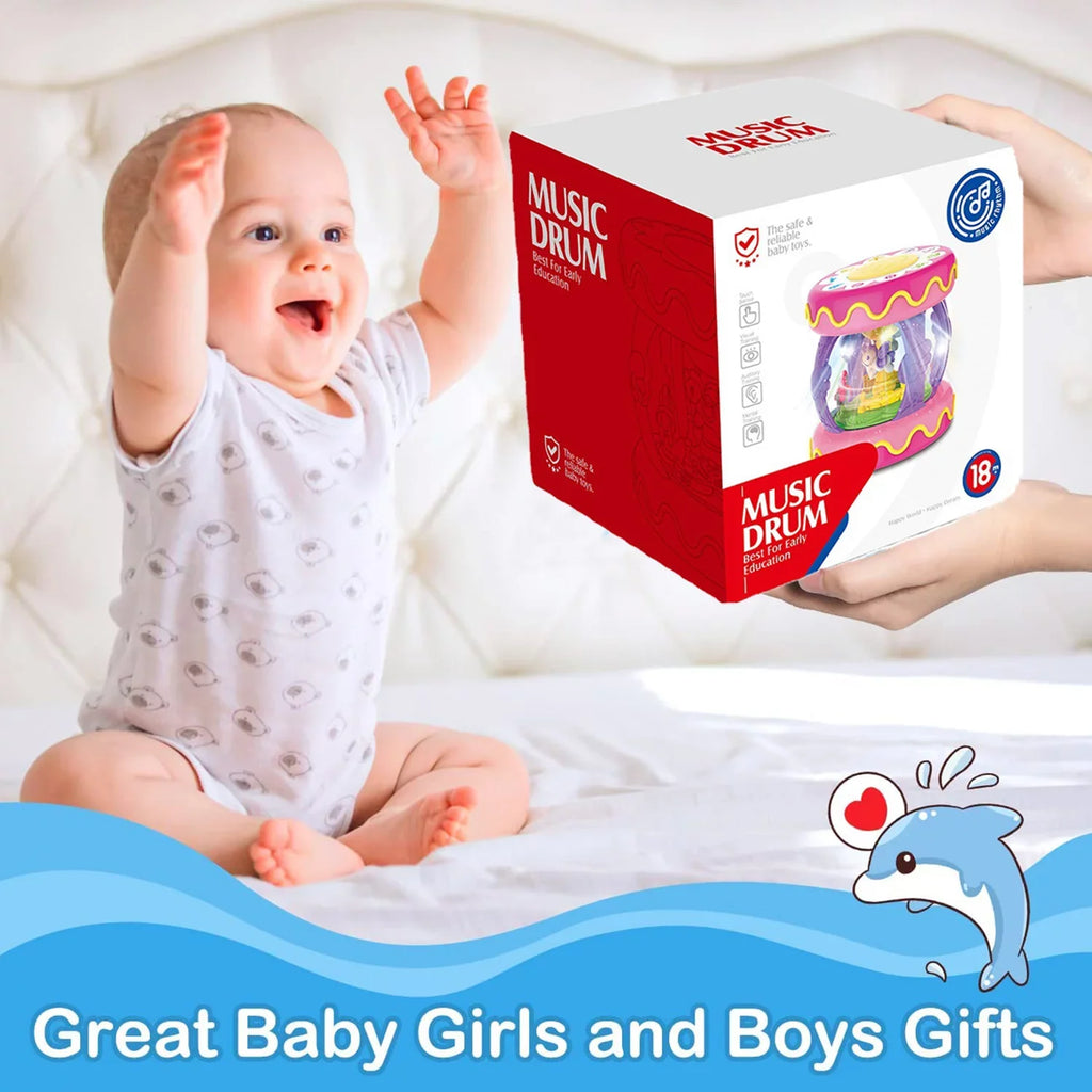 Sizeytle-Carry Baby Toys 6 to 12 Months, Musical Learning Infant Toys 12-18 Months, Baby Unicorn Rotating Light Up Toys for Toddlers 1 2 3+ Years Old Boys Girls