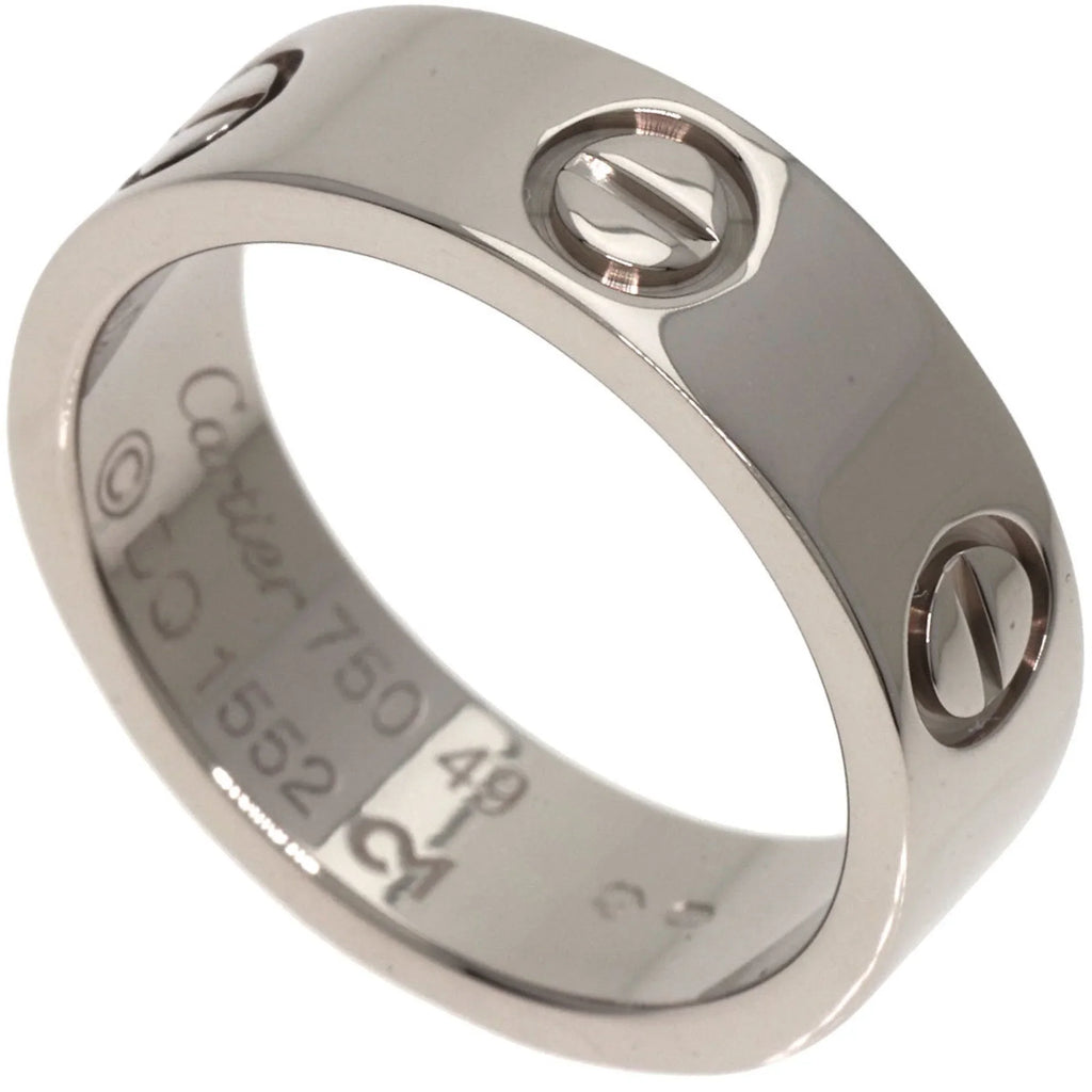 Pre-Owned Cartier Love Ring #49 Ring, K18 Ivory Gold, Women's CARTIER (Good)