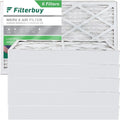 Filterbuy 16x25x4 MERV 8 Pleated HVAC AC Furnace Air Filters (6-Pack)
