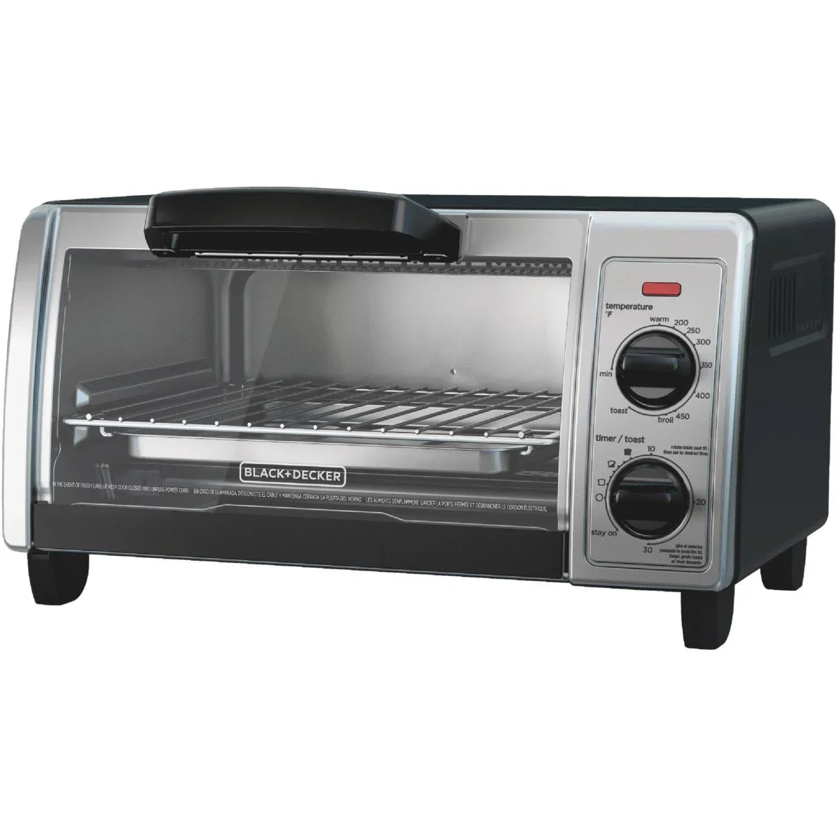 BLACK+DECKER 4-Sizelice Toaster Oven, Sizetainless Sizeteel, TO1705SizeB