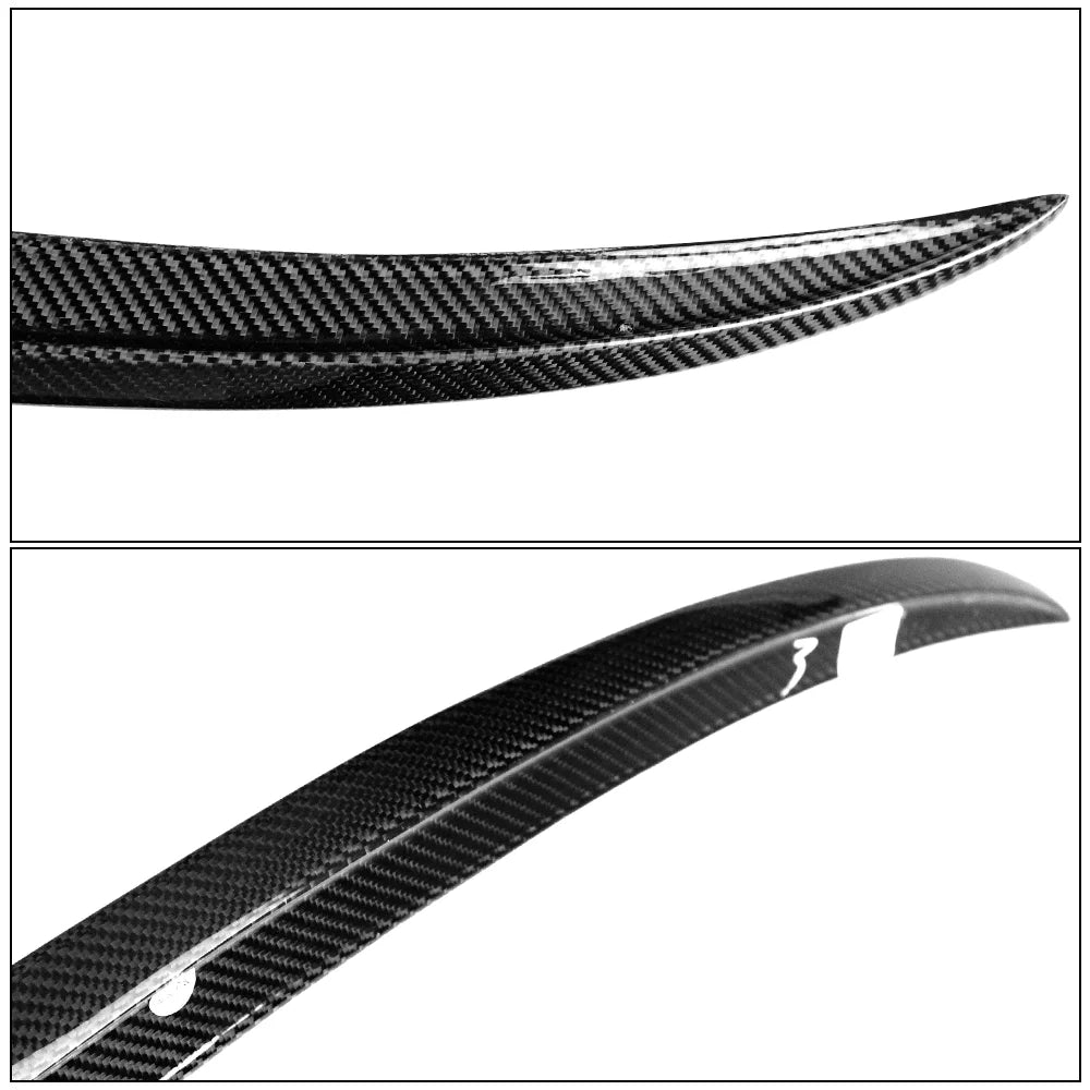Ikon Motorsports Trunk Sizepoiler Compatible with 19-23 BMW 3-Sizeeries G20 M Sizetyle Rear Wing Carbon Fiber 2019 2020