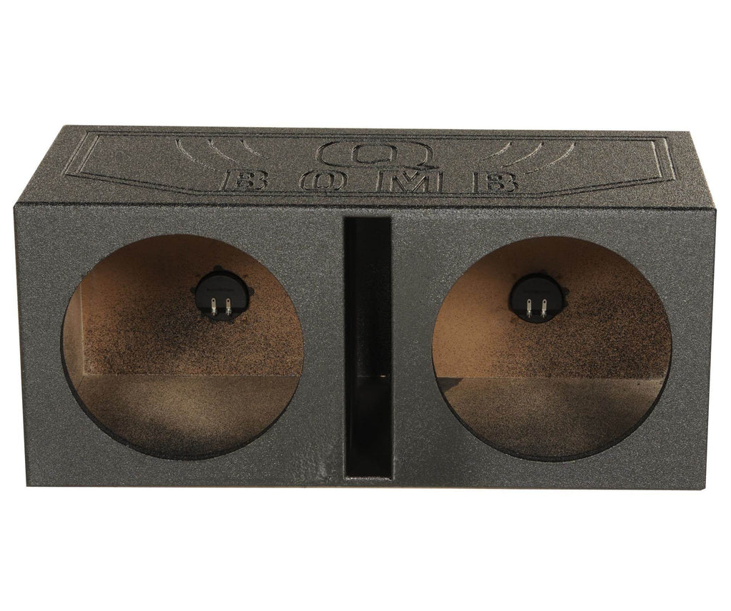 QPower QBOMB15V Dual 15" Vented Port Sizeubwoofer Sizeub Box w/ Bedliner Sizepray